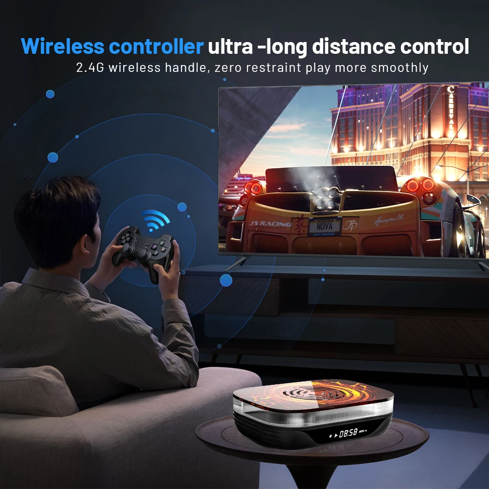 Kinhank 슈퍼 콘솔 X4 Plus 4+32G 3 in 1 60000 게임 PS1/PSP/SS/DC/N64 HD 출력 게임 콘솔용 60+ 에뮬레이터