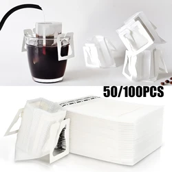 50/100pcs Portable Coffee Filter Paper Bags Disposable Drip Coffee Bag Portafilter Hanging Ear Espresso Coffee Accessories