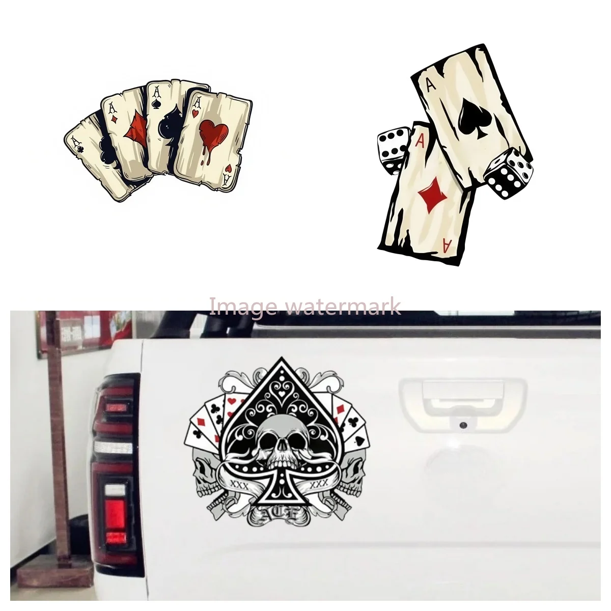 Vinyl Creative Art Playing Card Joker Spades Sticker for Motorcycle Truck Car Window Bicycle Van Wall Room Book PVC Decal Decor