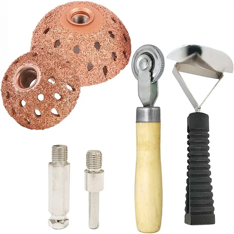 

Tire Repair Kit with Buffing Wheels, Scraping Cutter, and Patch Roller for Car Tire Grinding and Polishing Accessories