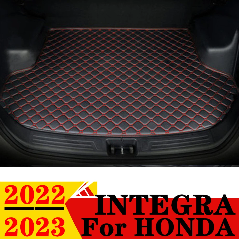 Car Trunk Mat For Honda Integra Sedan 2022 2023 Flat Side Rear Cargo Protect Carpet Liner Cover Tail Boot Tray Pad AUTO Parts