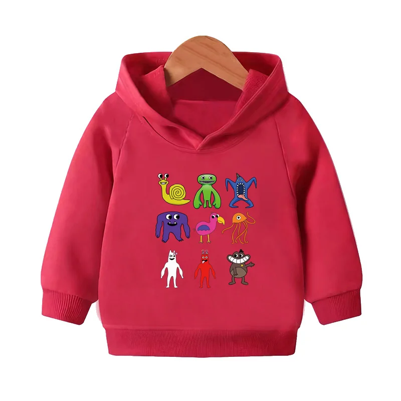 Hot Game Garten of Banban Print Fashion Kids Hooded Hoodies Girls Clothes Children Sweatshirts Autumn Baby Pullover Tops,KMT5846