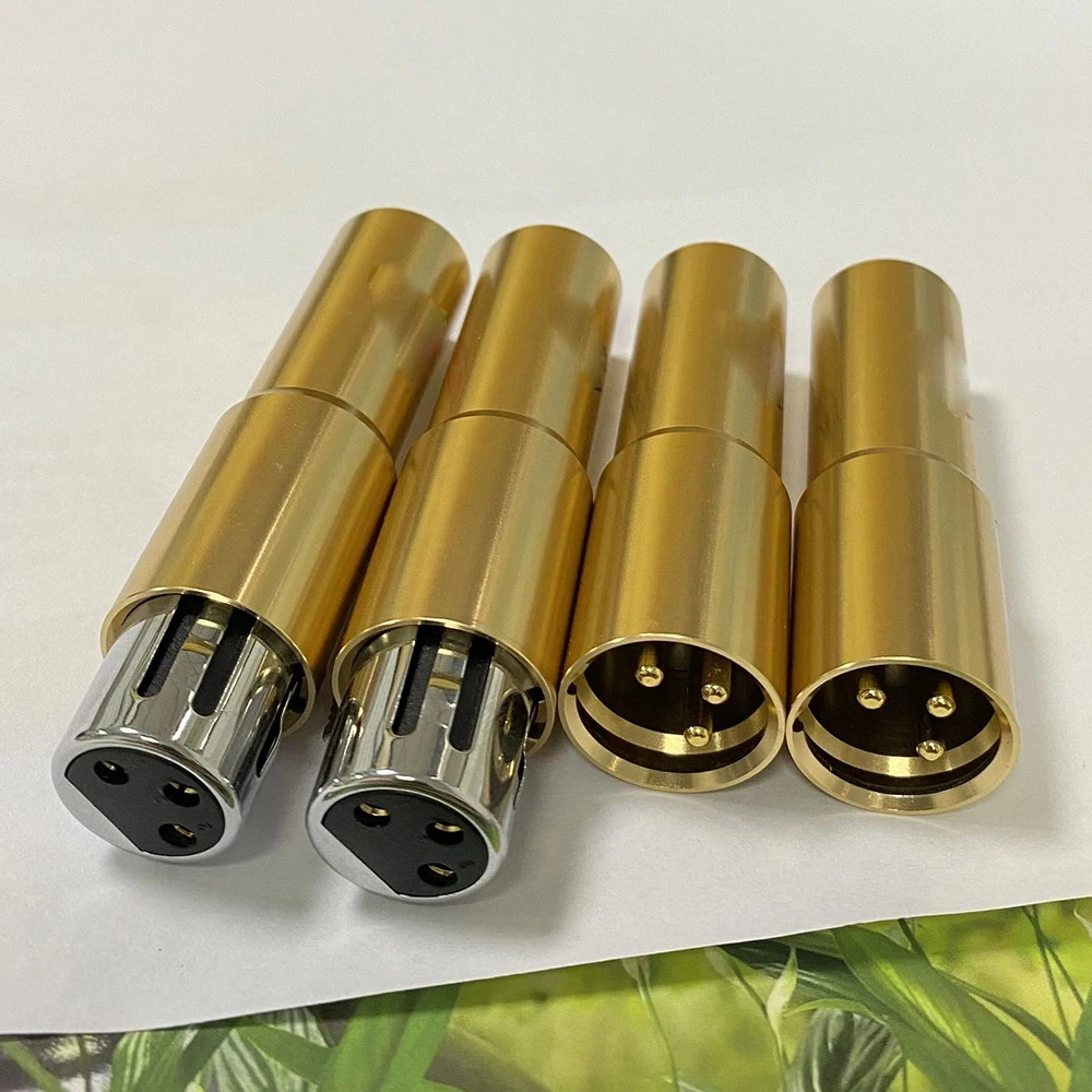 

High Quality XLR Connectors Pure Copper Gold Plated Audio Cable Plugs Hi-End Male To Female Cannon XLR Jack Audio