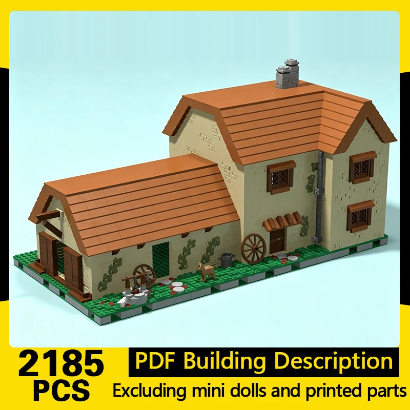

City Street View Model MOC Building Bricks Italian Farmhouse Modular Technology Gifts Holiday Assemble Children Toys Suit