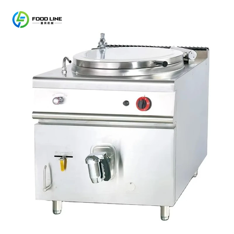 Commercial Kitchen 60L Gas Boiler Tilting Braising Pan Automatic Jacketed Kettle for Catering Supply Restaurant Ranges Custom
