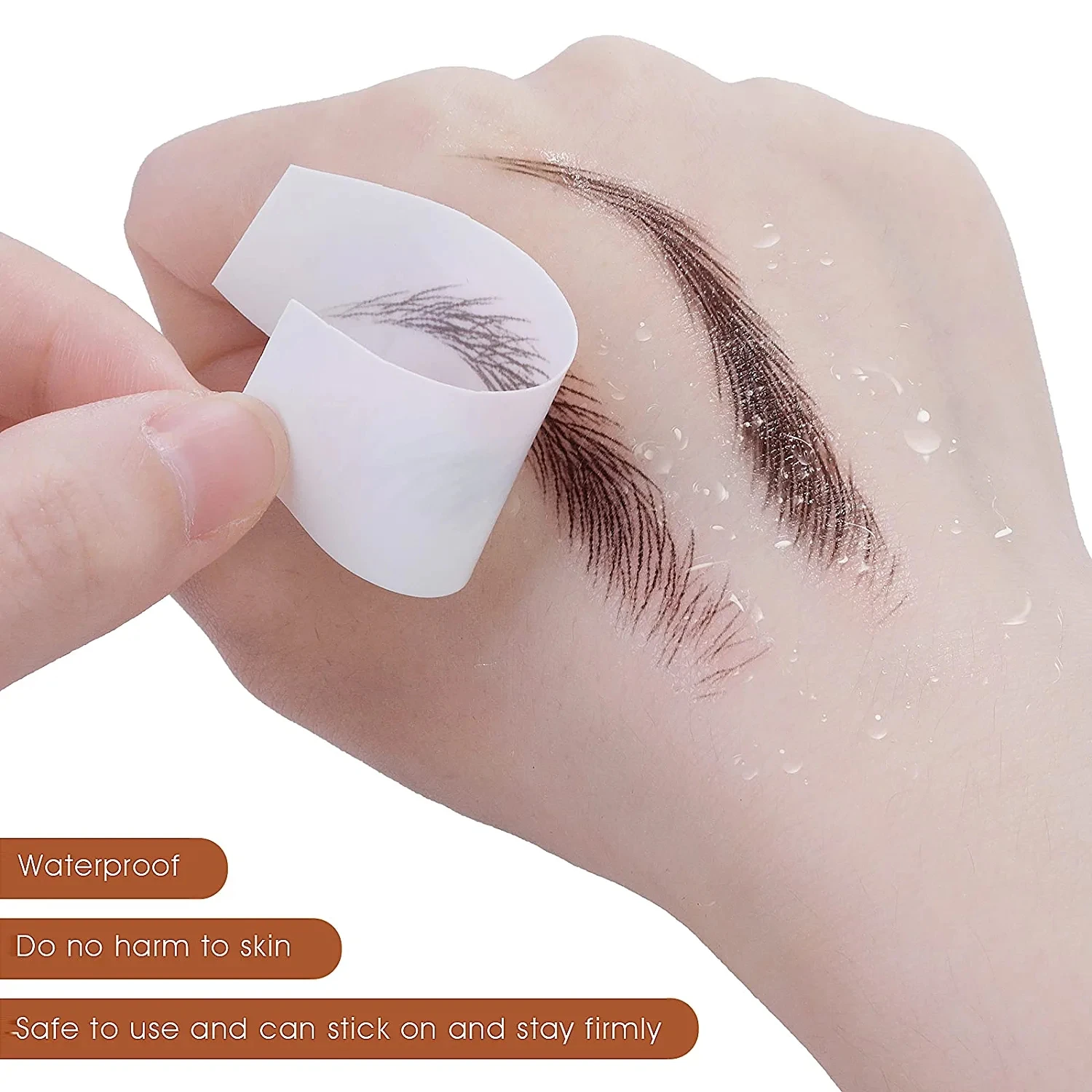 4D Hair-Like Eyebrow Stickers Waterproof Eyebrow Tattoo Water Transfer Eye Brow Enhancer Long Lasting Korean Cosmetics