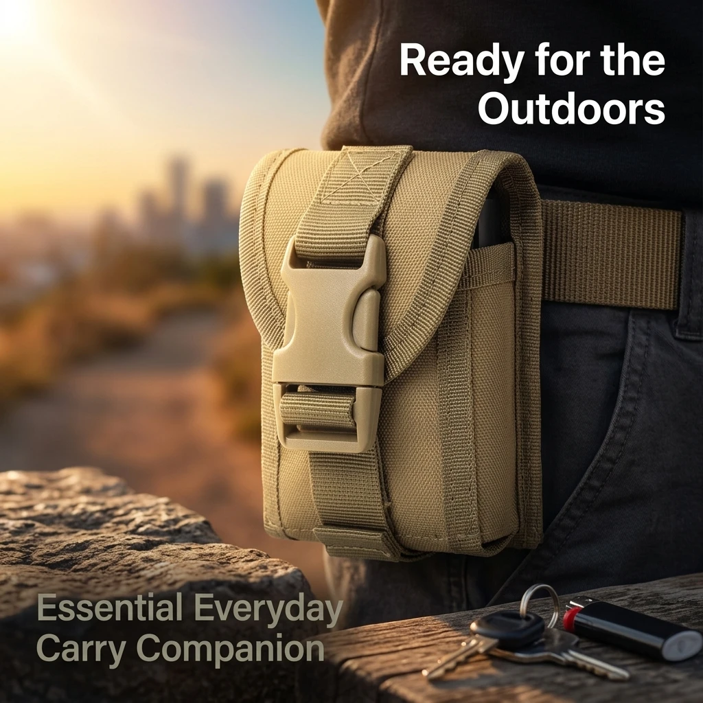 Tactical Molle Pouch EDC Utility Waist Bag with Buckle Nylon Small Compact For Hunting Shooting Airsoft Camping Outdoor Gear