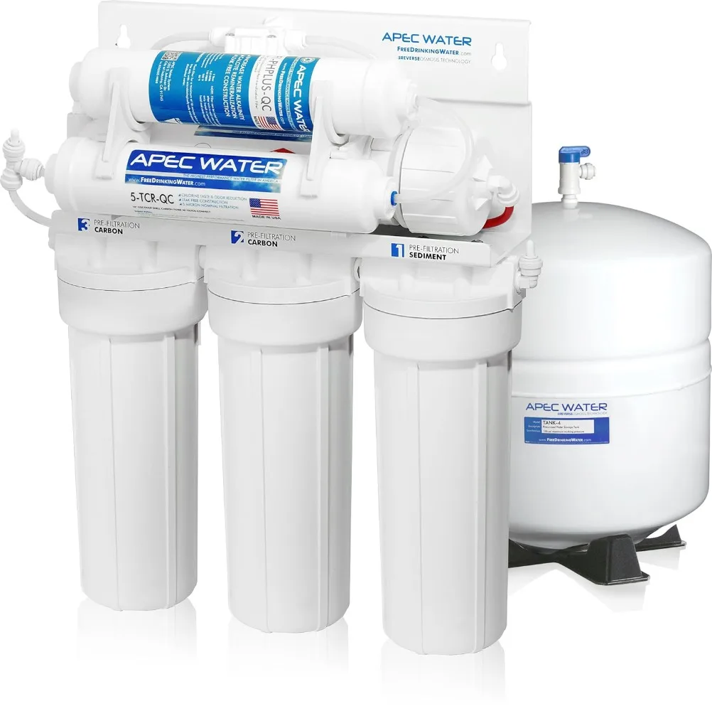 

APEC Water Systems Top Tier Supreme Certified Alkaline Mineral pH+ High Flow 90 GPD 6-Stage Ultra Safe Reverse Osmosis Drinking