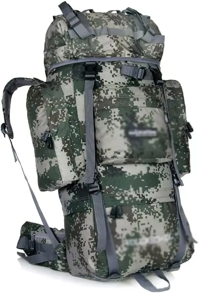 85L Outdoor Mountaineering Backpack Hiking Multifunctional Backpack Large Capacity Rucksack(E)