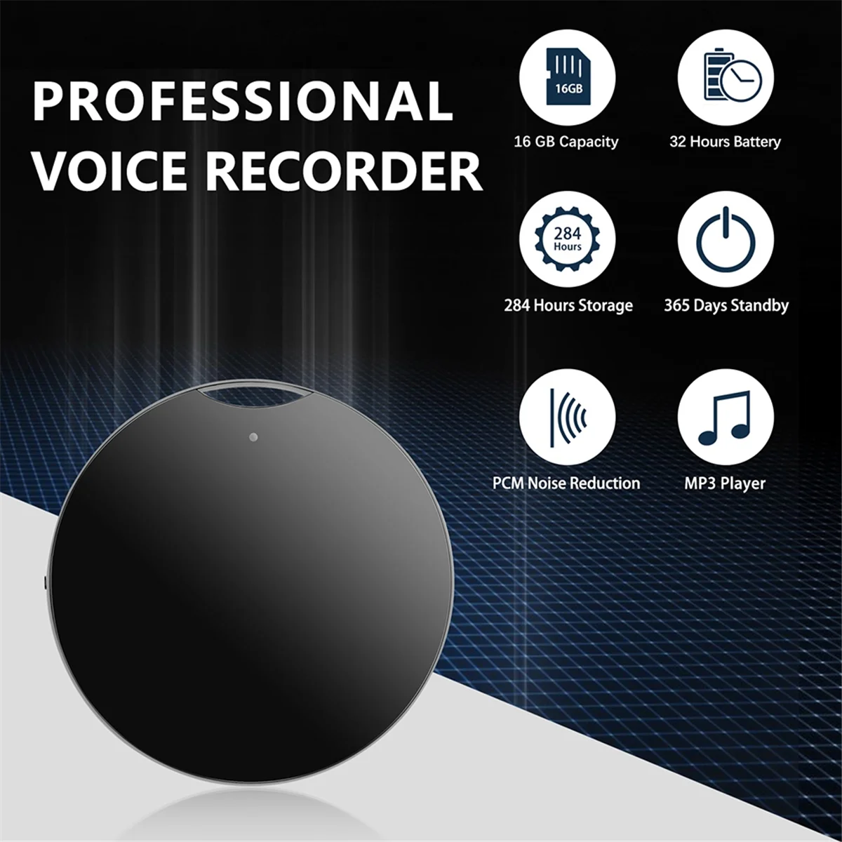 N84R 32G Mini Voice Recorder Pendant HD Noise Reduction Voice Activated Professional Dictaphone Digital Audio Voice Recorder