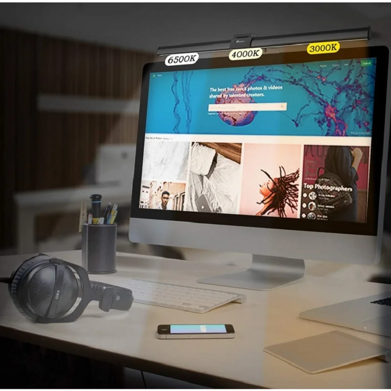 Screen Hanging Light 30CM CCT Touch Dimmable Monitor Notebook Computer LED Monitor Light for Computer Study LED Table Lamp