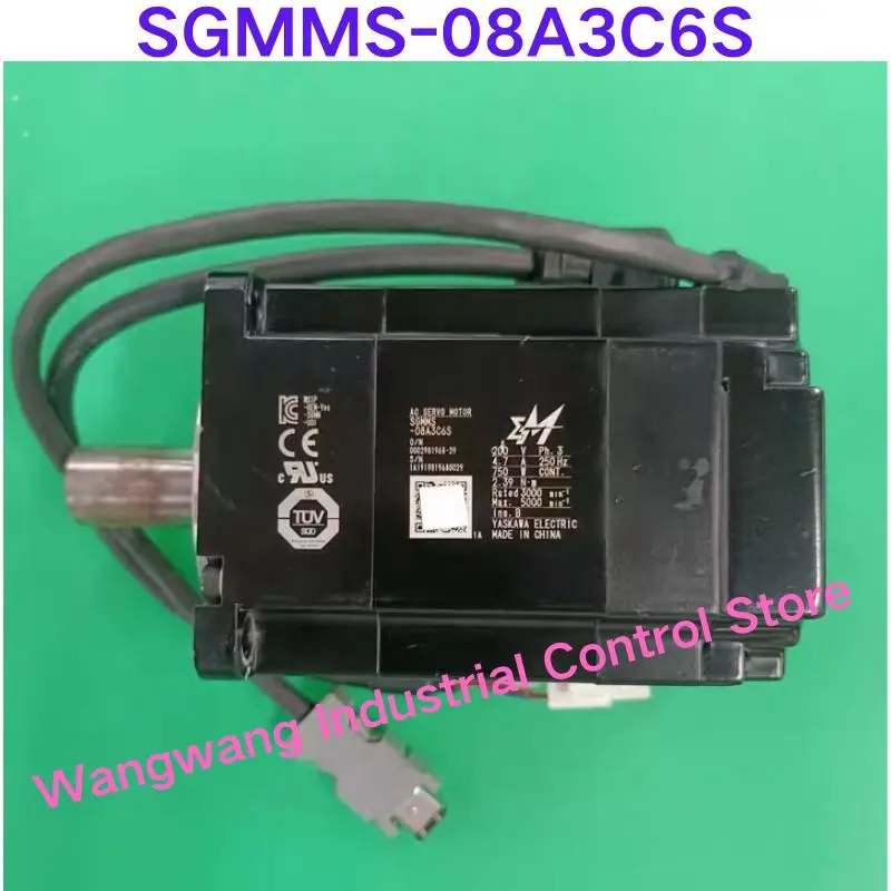 Second-hand test OK , SGMMS-08A3C6S 750W Absolute Value Servo Motor