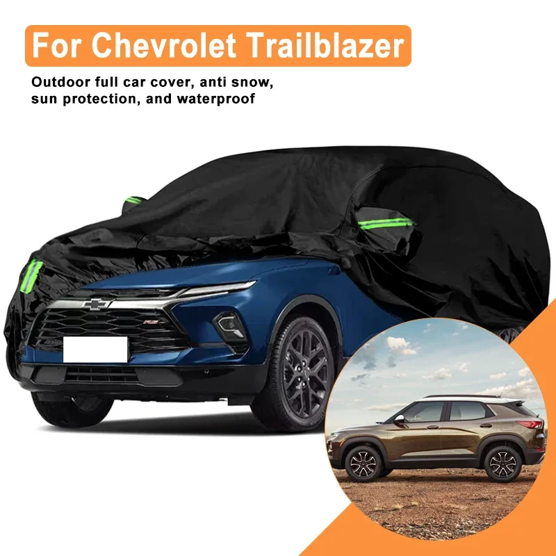 

Полный автомобильный чехол для Chevrolet Trailblazer для наружного использования — водонепроницаемый снегозащитный солнцезащитный козырек, зимний и летний аксессуар для автозащиты