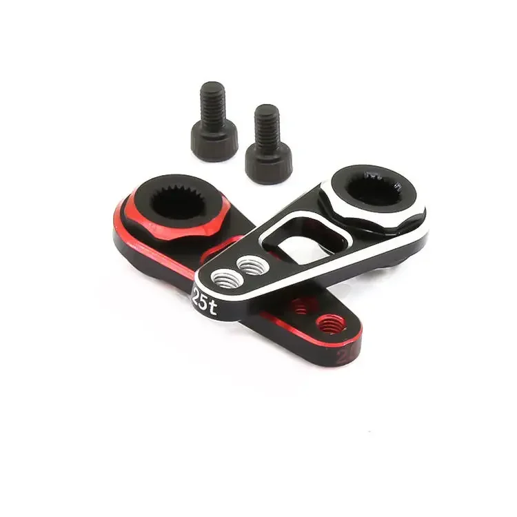 25T معدن ثقب مزدوج 25T ذراع مؤازر القرن ل 1/10 RC سيارة قارب Futaba Savox Emax PowerHD JX SPT HSP Wltoys محوري SCX10 أجزاء #2