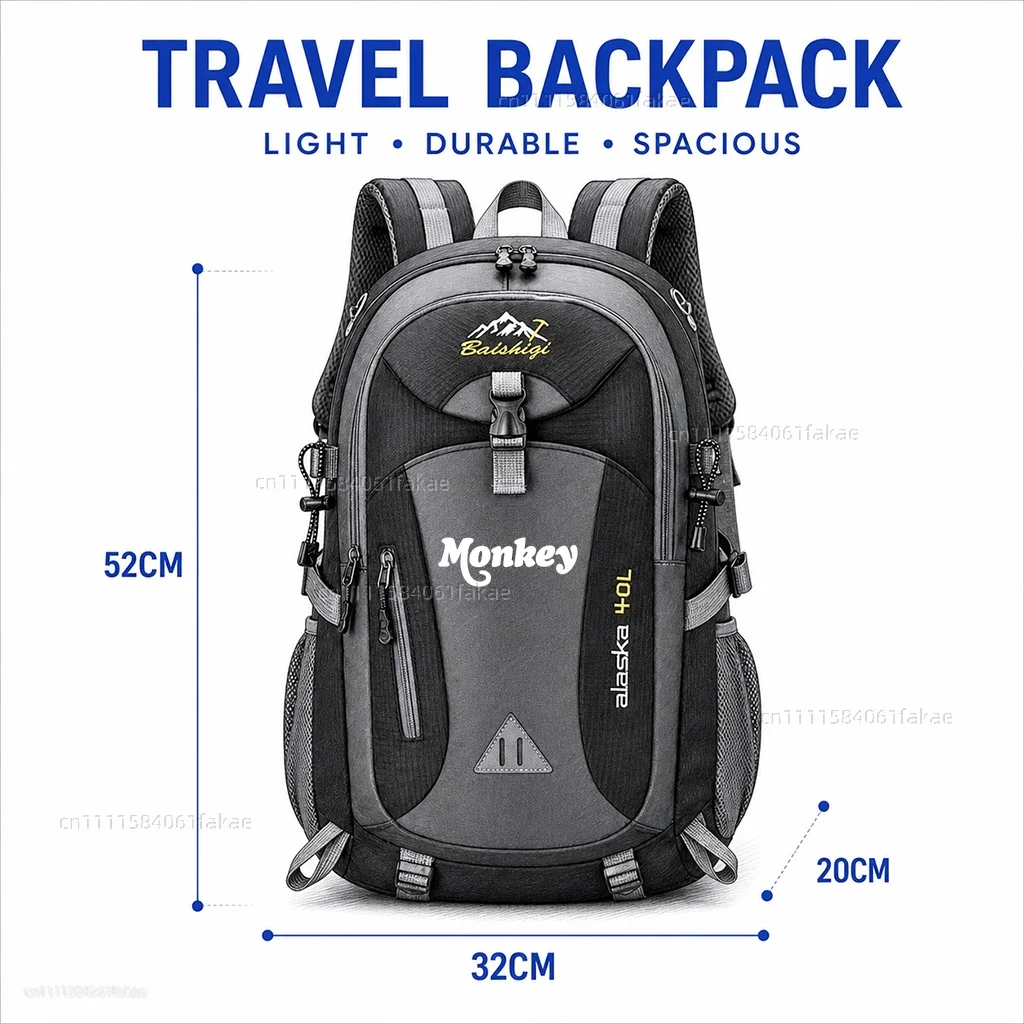 For Honda Monkey Z-125 Z125 Z 125 Motorcycle Backpack 40L Waterproof Travel Backpack Outdoor Hiking Camping Daypack Lightweight