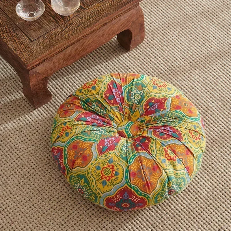 Round Moroccan Elastic Cotton Soft Cushion Floor Sofa Seat Cushion Tatami Pads Home Decor Office Chair Sofa Cotton