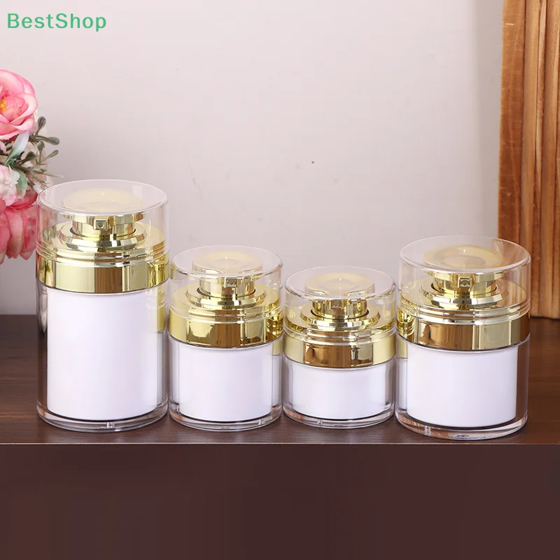 Contenitore cosmetico per crema e lozione da viaggio con bottiglia sottovuoto ricaricabile con pompa Vaso idratante Contenitore vuoto per crema da toilette