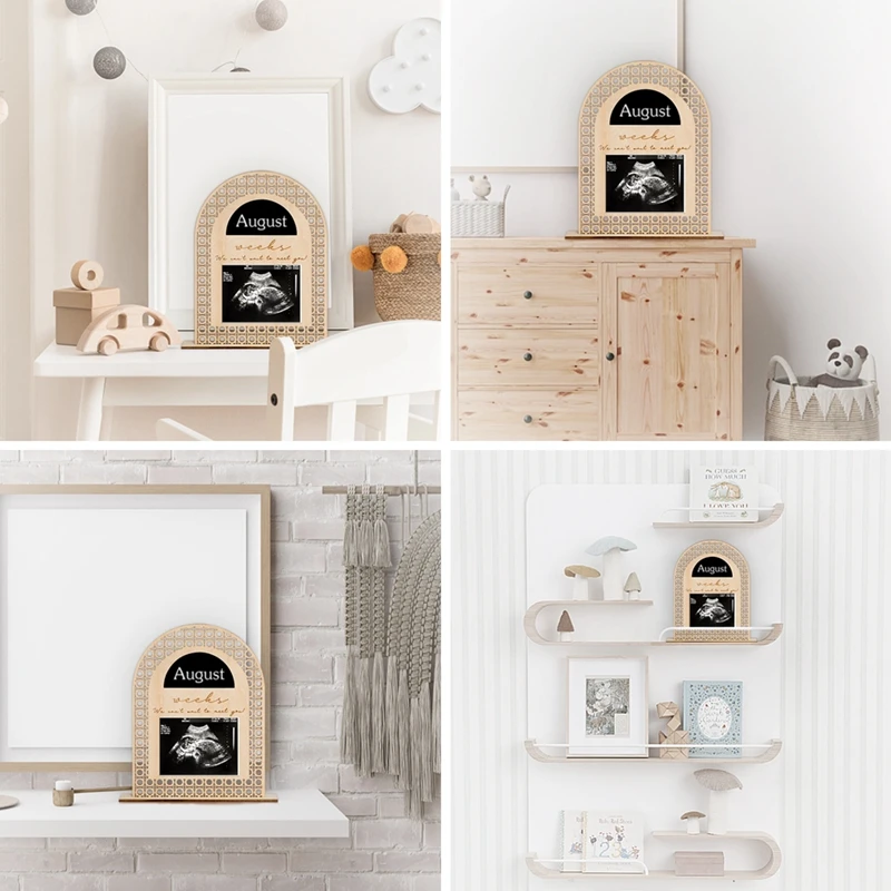 Pregnancy Wooden B-ultrasound Commemorative Photo Frame Activities  For Newborn Baby Accessories Photography Baby Things Items