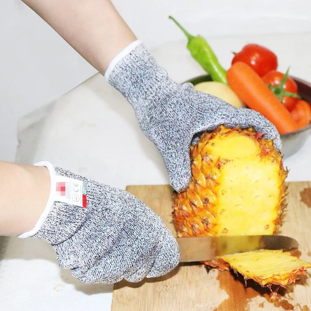 High-strength Grade Level 5 Protection Safety Anti Cut Gloves Kitchen Cut Resistant Gloves for Fish Meat Cutting Safety Gloves