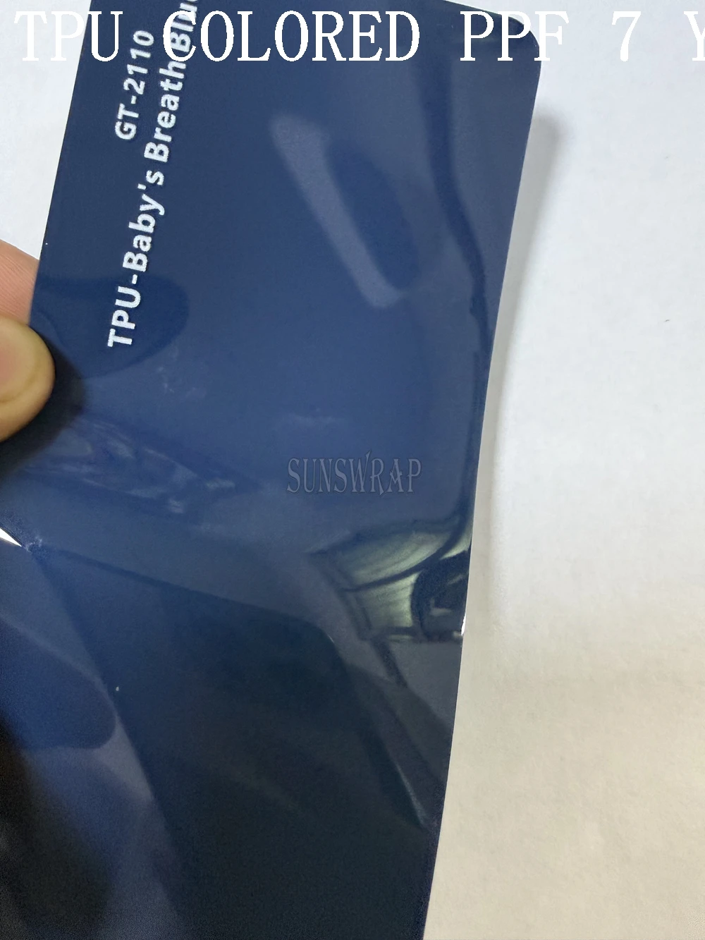 

TPU Baby's Breath Blue PPF Wrap Film Wet Install Auto Body Protector for Vehicle Aircraft Boat Yacht Durable 5x52ft/roll