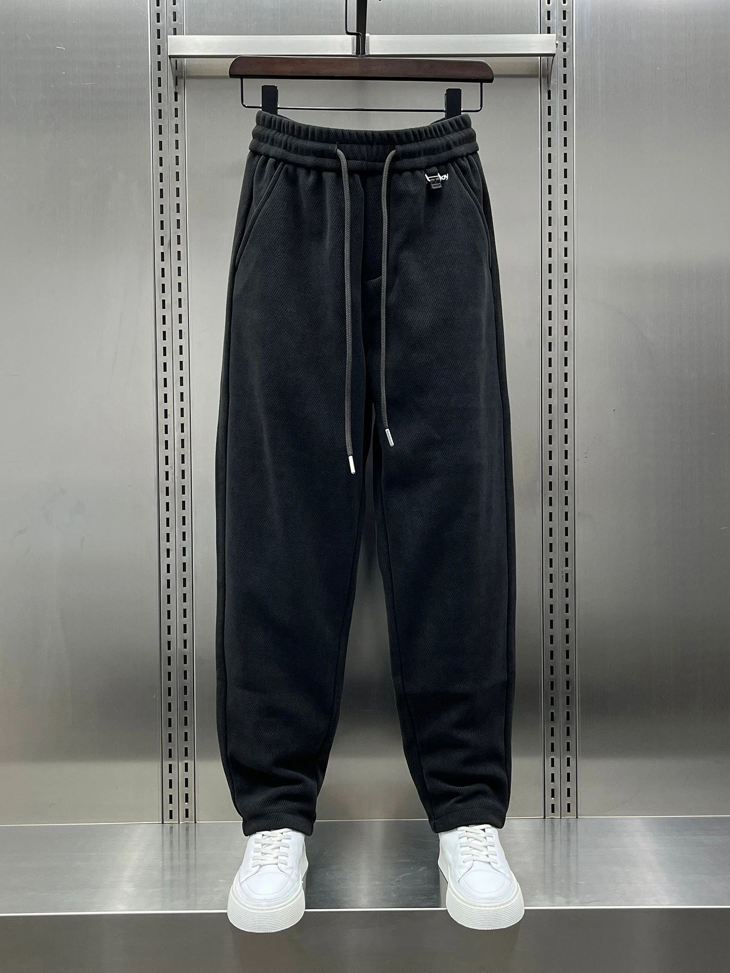 

Мужские утепленные брюки с флисовой подкладкой, зауженного кроя, повседневные, в американском стиле, осенне-зимние, модные, для ежедневной носки