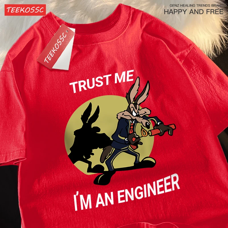 Trust Me I'M An Engineer T Shirt Men Women T Shirts Hip Hop Oversize Clothing Fashion Loose Short Sleeve Couple Streetwear image 4