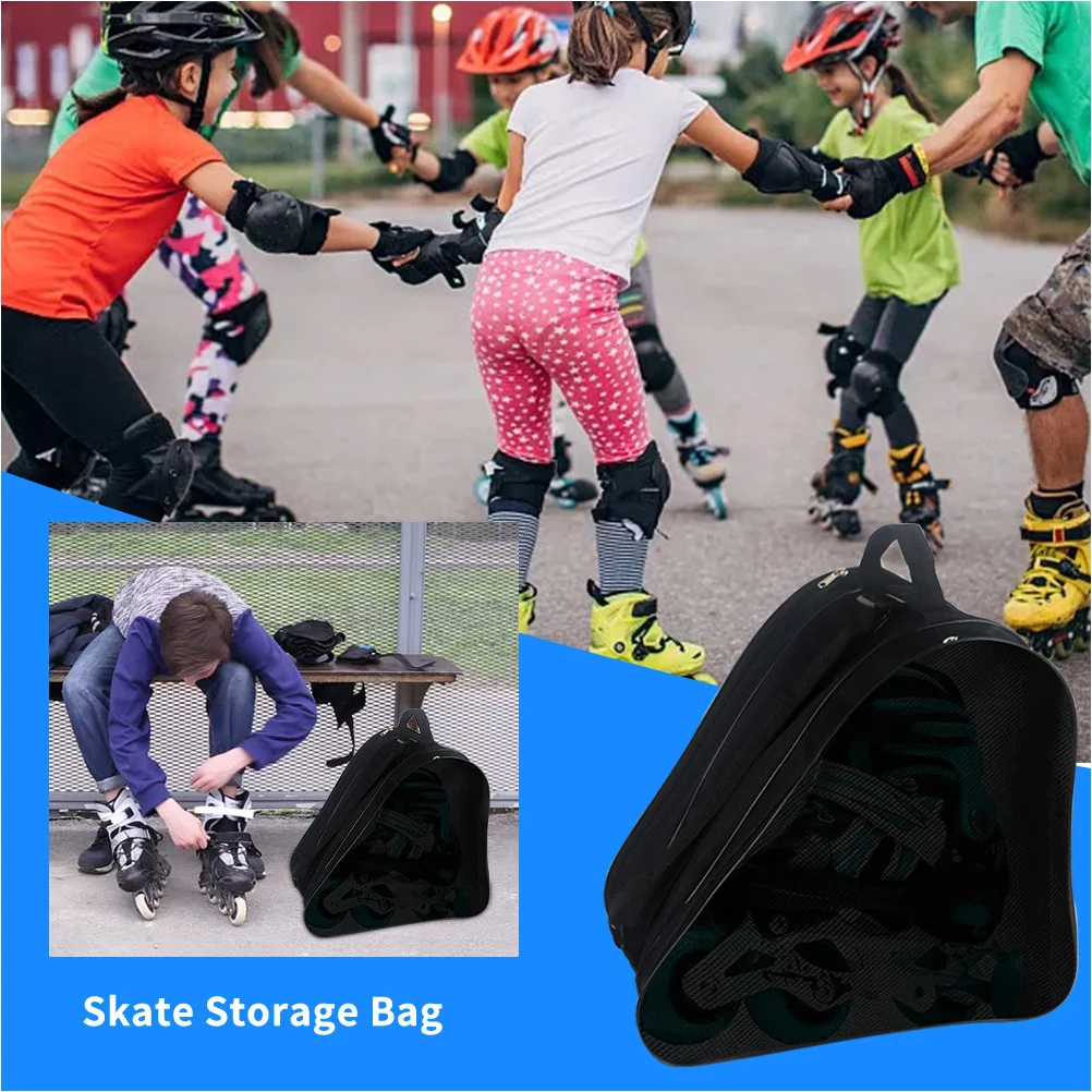 Roller Skating Bag Skate Storage ถุงน้ําแข็งระบายอากาศ Oxford Cloth Shoes Skates Standard Handbags Portable Ski Boots