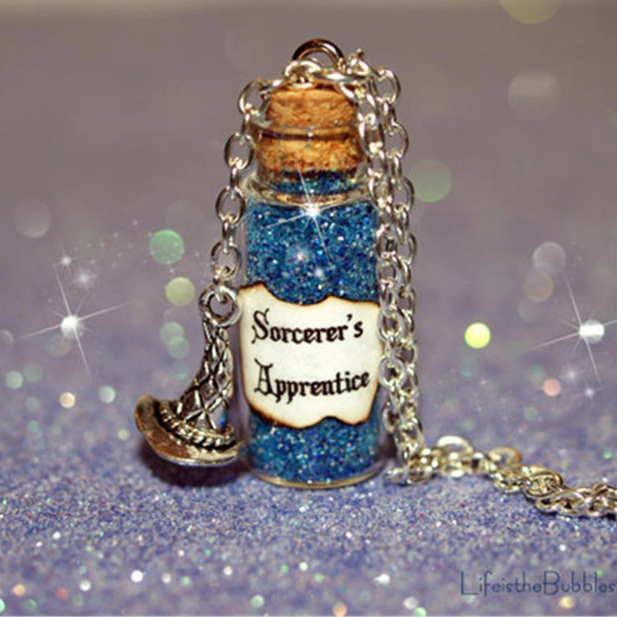 Sorcerer's Apprentice Magical Necklace Once Upon a Time Rumpelstiltskin Inspired Featuring  Charm Jewelry