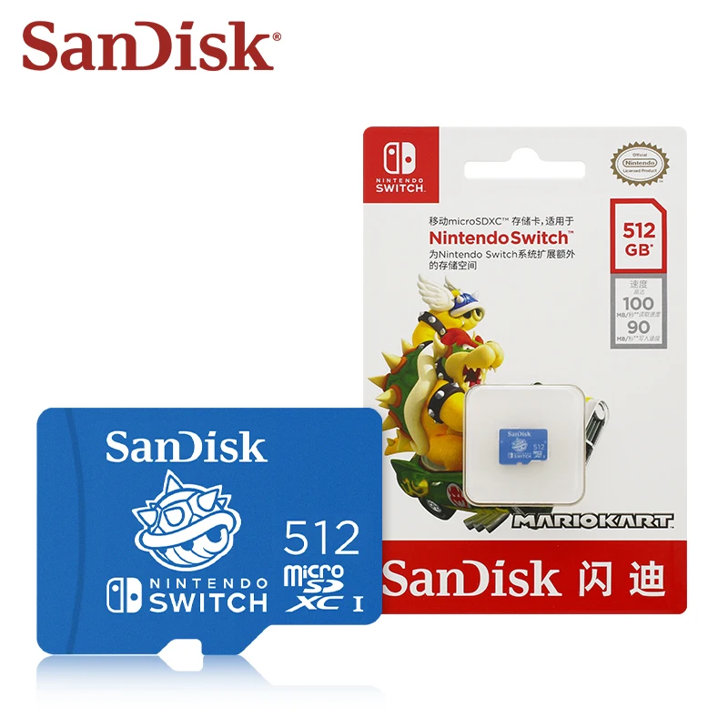 SanDisk Memory Card 512GB 1TB Play Read Speed up To 100mb/s Micro SD Card U3 4K Ultra HD High Compatibility For Nintendo Switch