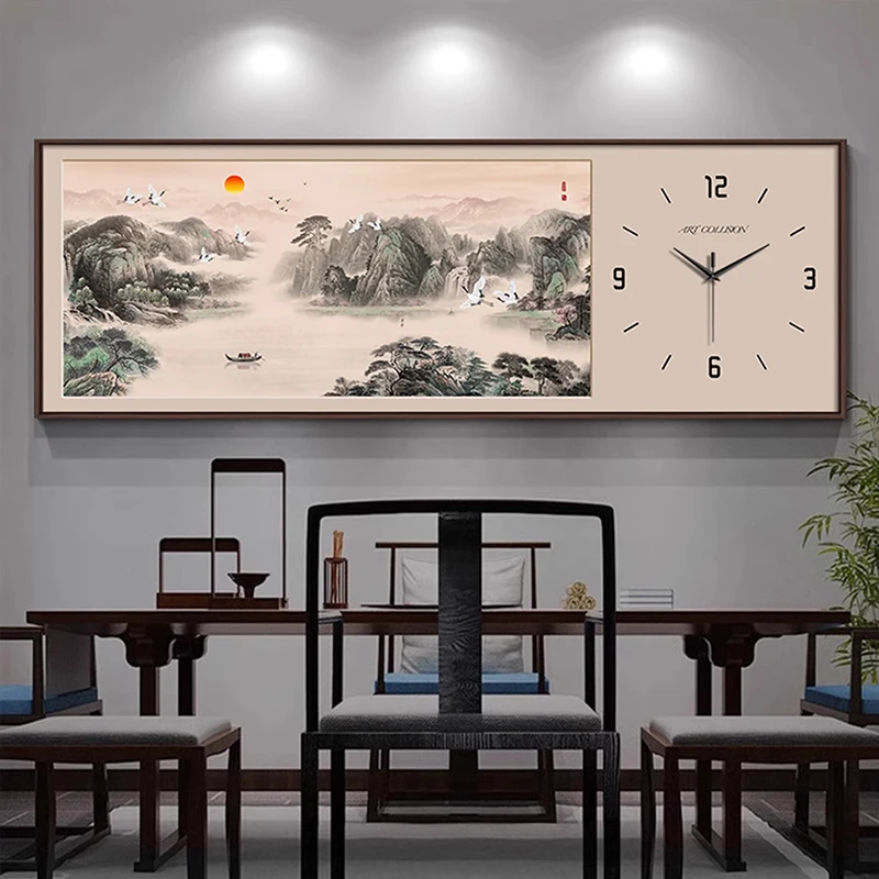 Art Mural Living Room Wall Clocks Interior Big Size Wall Clocks Design Chinese Style Orologio Da Parete Ornaments Home Decor