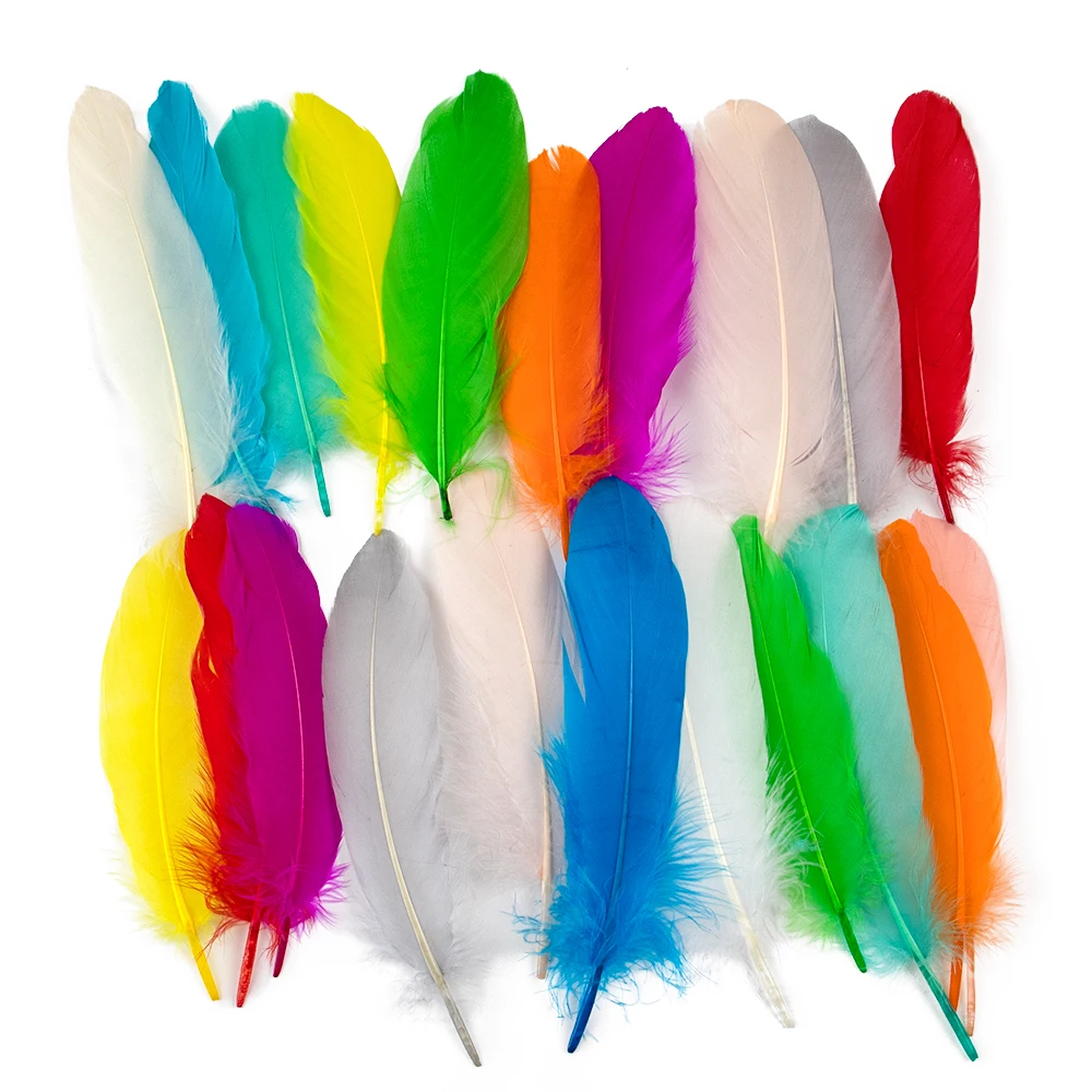 50-200Pcs Natural Goose Feather 15-20cm Colorful Swan Feather DIY Home Party Decoration Craft Costume Jewelry Sewing Accessories