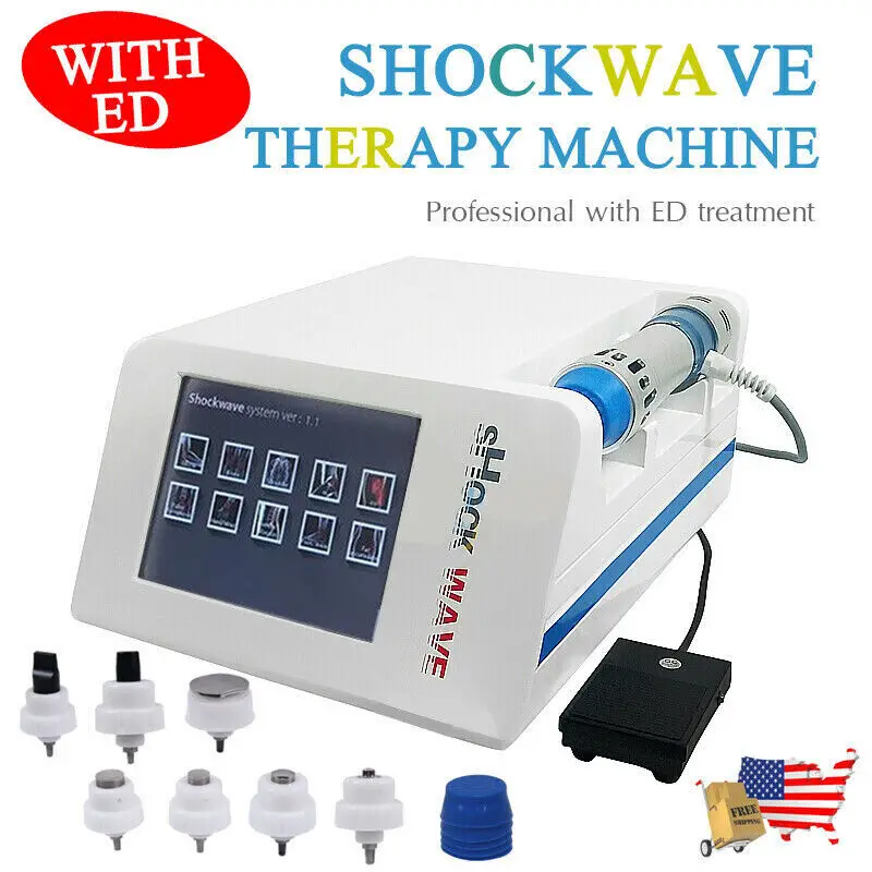 Máquina de terapia de ondas de choque enfocadas electromagnéticas con tratamiento ED, alivio del dolor, fisioterapia extracorpórea, masajeador de