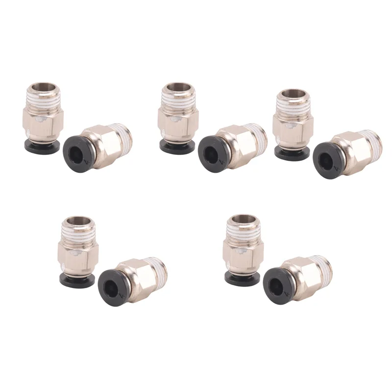 

AEF7-Pc4-M10 Male Straight Pneumatic Pefe Tube Push For E3D-V6 Fitting Connector Bowden Extruder 3D Printer (Pack Of 10Pcs)