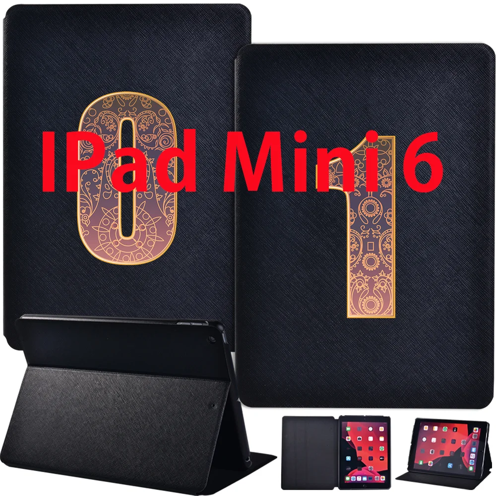 

Tablet Case for IPad Mini 6 Case 2021 IPad Mini 6th Generation 8.3 Inch Number Pattern Leather Stand Protective Case