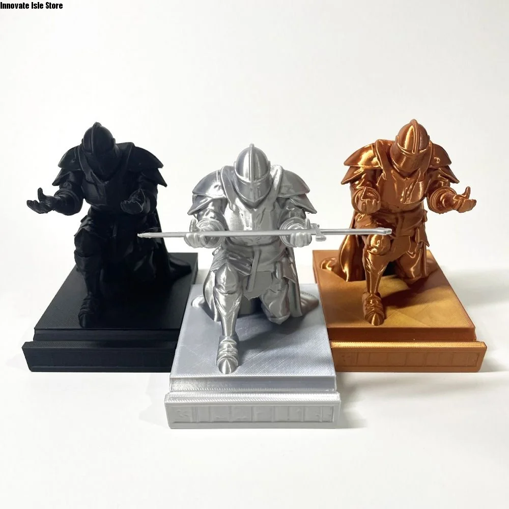 Desk Organizer 3D Printed Pen Holder Desk Decor Educational Medieval Armor Figurine Silver Gold Statue Pencil Holder