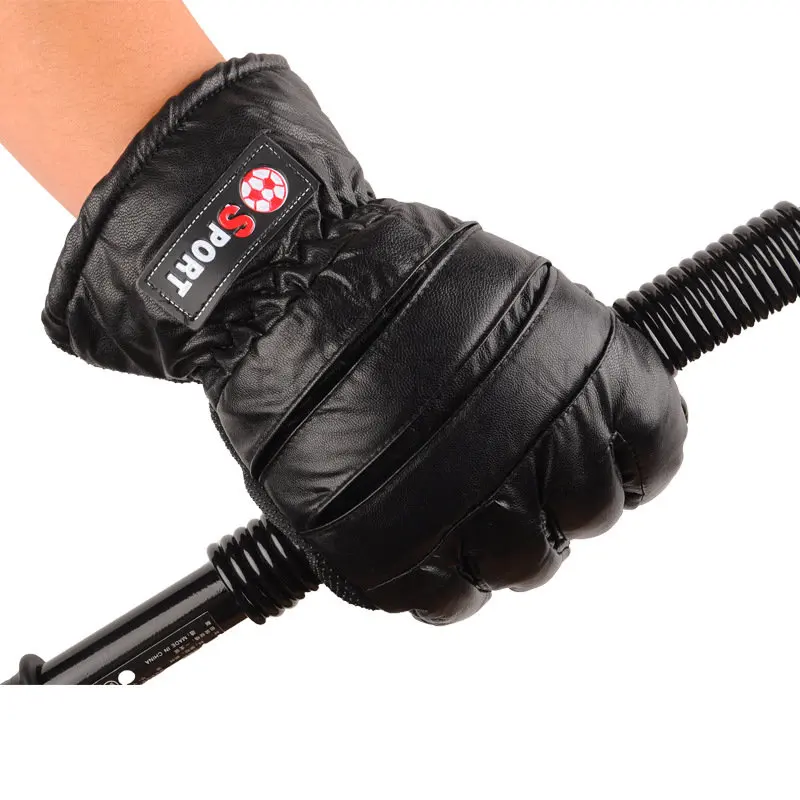 

Зимние Утепленные флисовые мужские кожаные перчатки большого размера для вождения спортивные мотоциклетные велосипедные Нескользящие плотные бархатные внутренние перчатки Рига