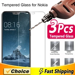 3 Pcs Transparent Tempered Glass For Nokia 5.1 6.1 7.1 8.1 Plus 2.4 3.4 6.2 8 Phone Film Screen Protector For Nokia N8.1