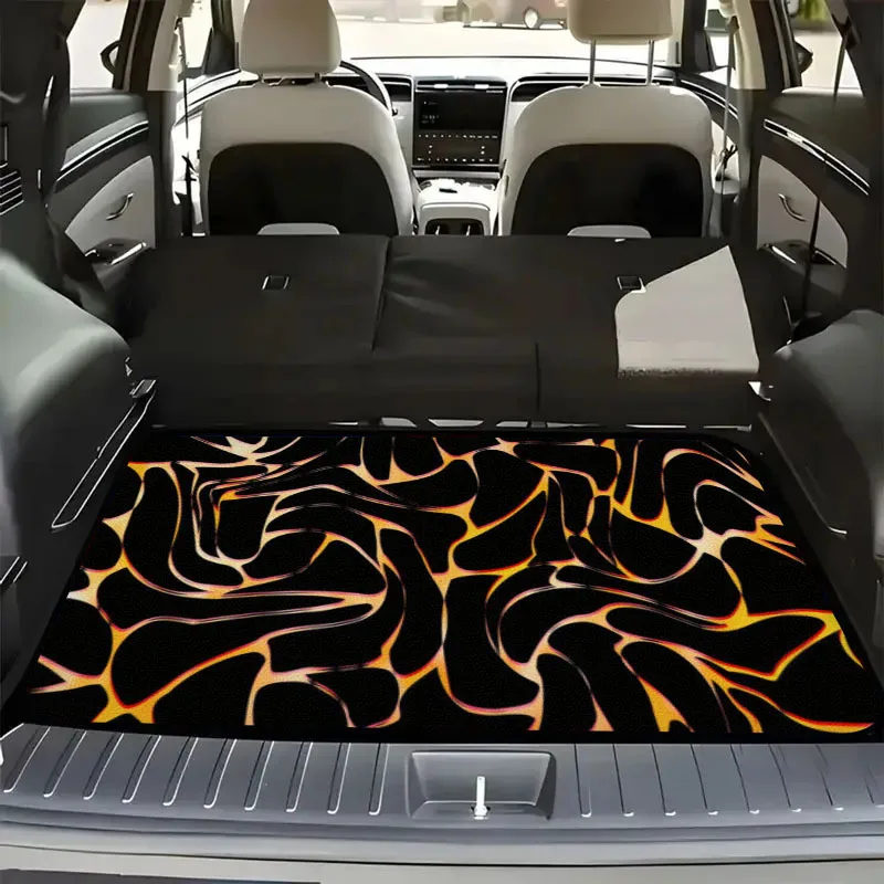 1pc High-Quality Printed Car Trunk Mat With Exquisite Unique Design. This Cargo Mat Is Machine Washable And Offers Excellent Pro
