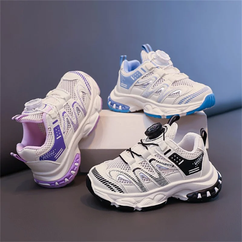 2026 New Summer Children Shoes Mesh Breathable Kids Tennis Breathable Fashion Outdoor Girls Sneakers Size 26-37