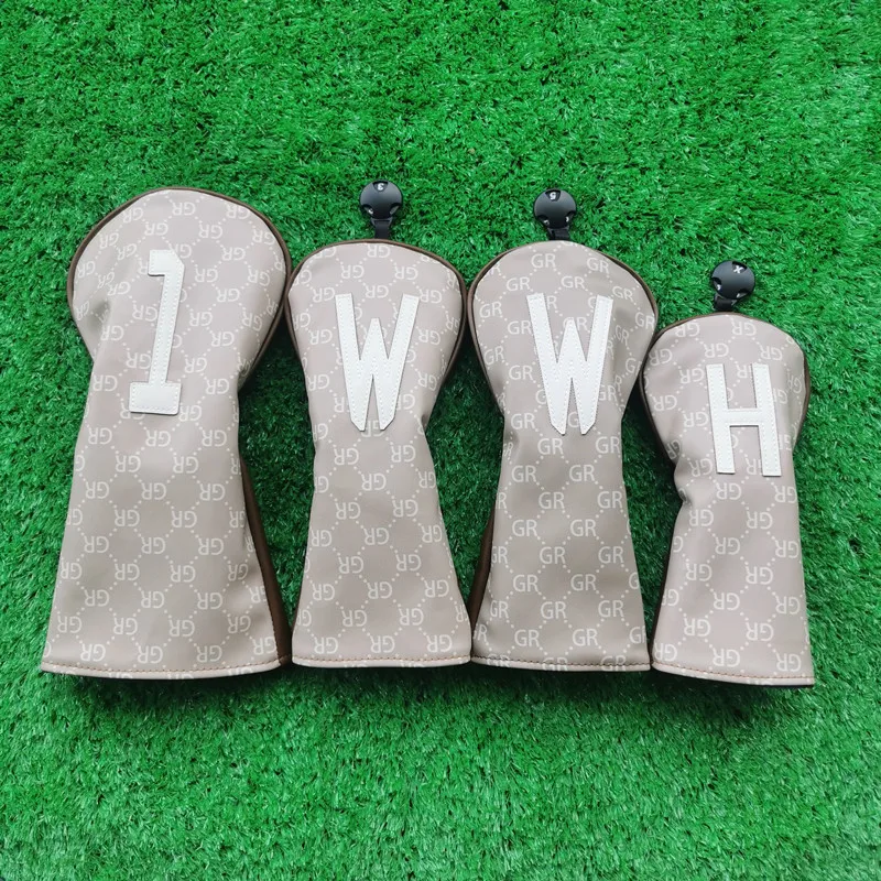 Golf Woods Hybrid HeadCovers, For Driver Fairway Putter Clubs Iron Club Set Heads PU Leather Unisex