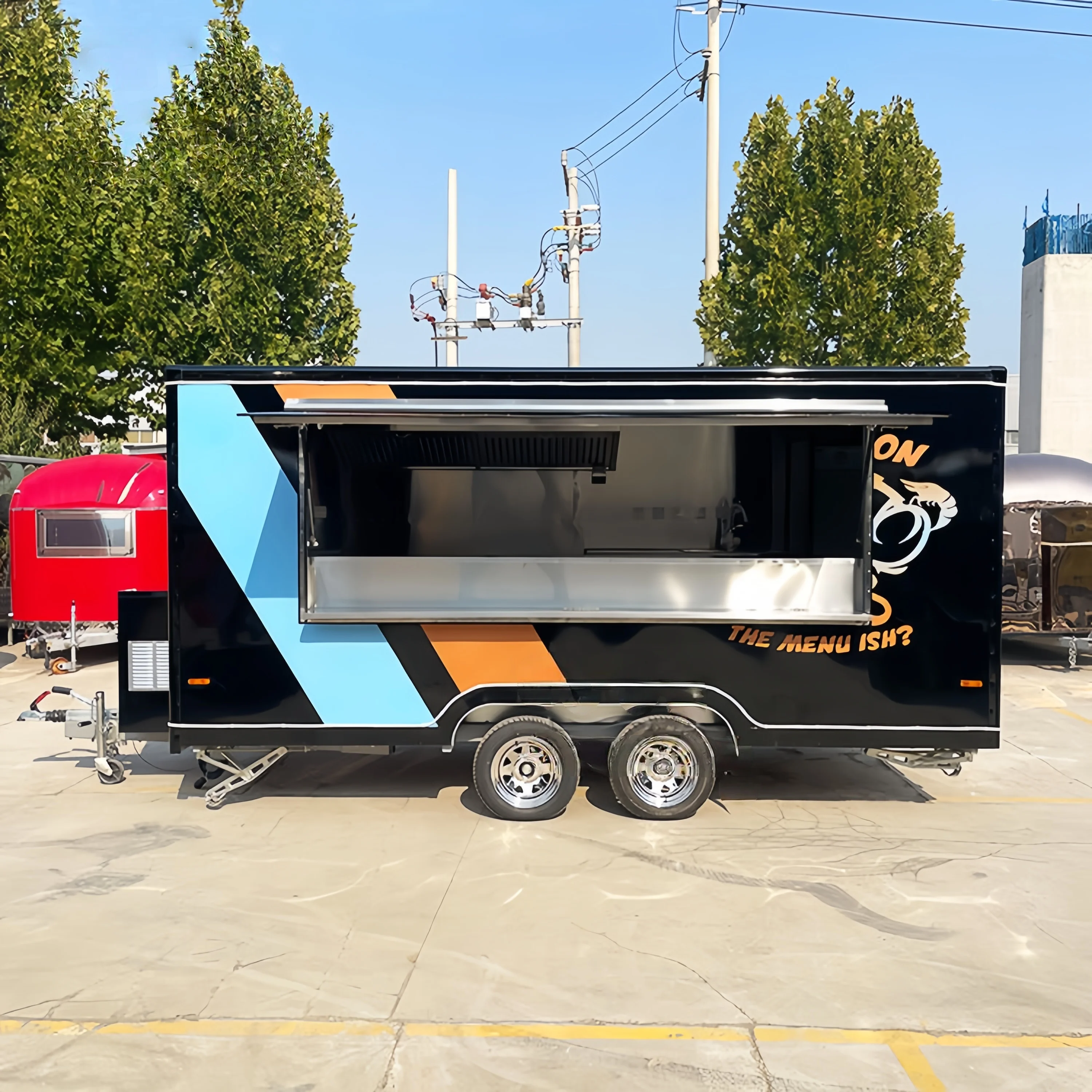 

Towable Fast Retail Food Truck Trailer Beer Taco Ice Cream Food Trailer Stainless Steel Food Truck