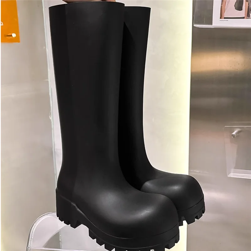 

Round Toe Waterproof Women Knight Boot Fashionable Woman Rain Boot