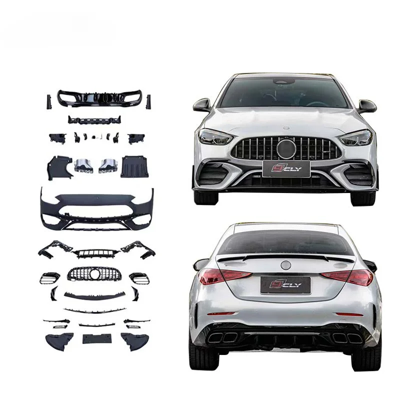 

Car Bumper For Benz C-class W206 upgrade C63s AMG Body kit front bumper grille side skirt rear bumper diffuser 2022 2023