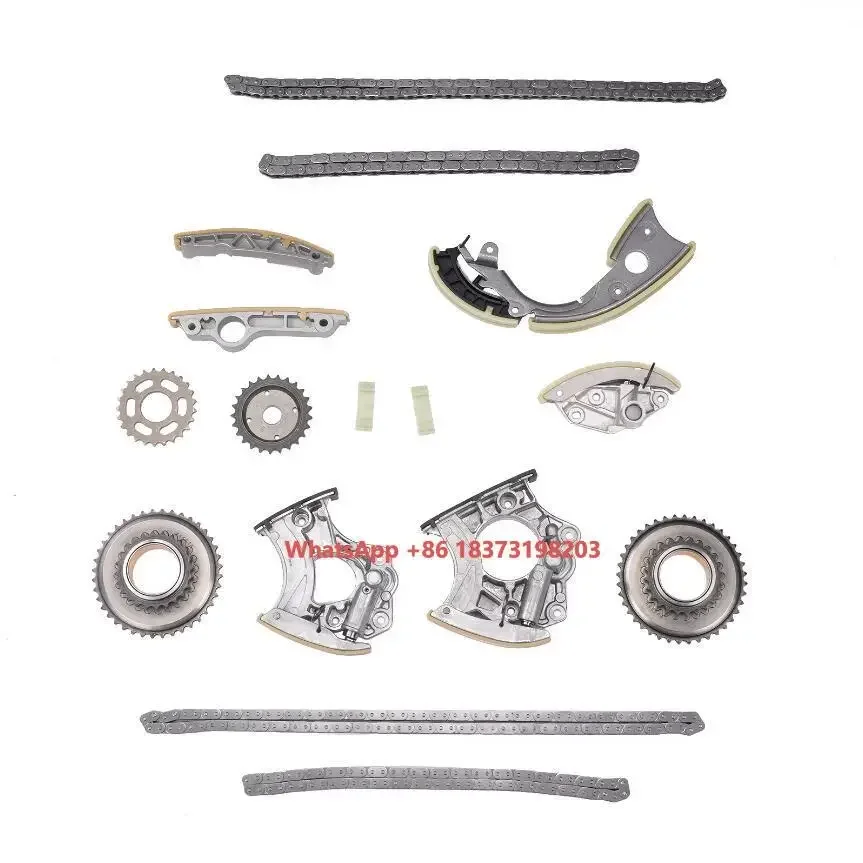 16Pc/Set Timing Chain Kit Guide Rail Tensioner Sprockets Engine for VW Touareg A4 S4 Porsche Cayenne Panamera 06E109465BC