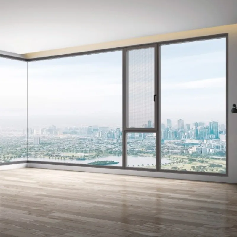Aluminum alloy doors and windows custom villa thermal insulation broken bridge aluminum alloy casement window manufacturer Wuhan