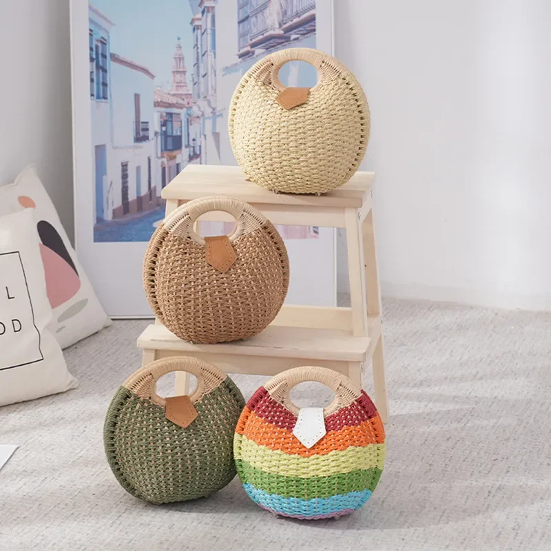 handmade-rattan-simple-hand-held-women's-bag-casual-versatile-and-fashionable-woven-bag