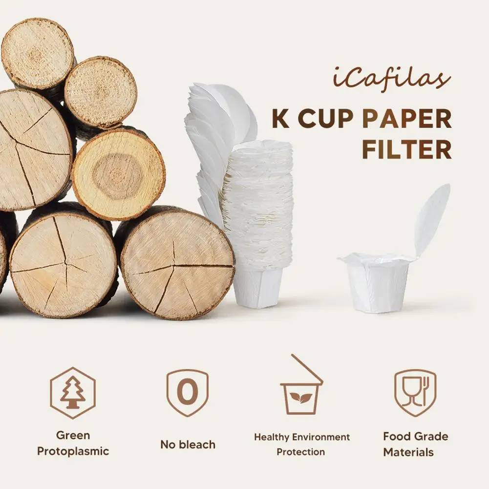 K كوب القهوة ورقة مرشحات مع غطاء ل قابلة لإعادة الاستخدام القهوة كبسولة كوب المتاح ورقة تصفية ل مكتب المنزل