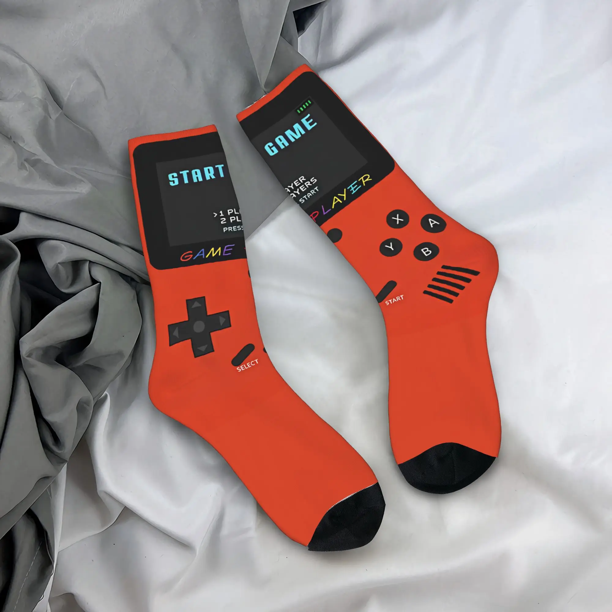 Games Console 2D Flat Cartoon Socks Creative Game Console Stockings Non Slip Men Socks Warm Soft Winter Fashion Outdoor Socks