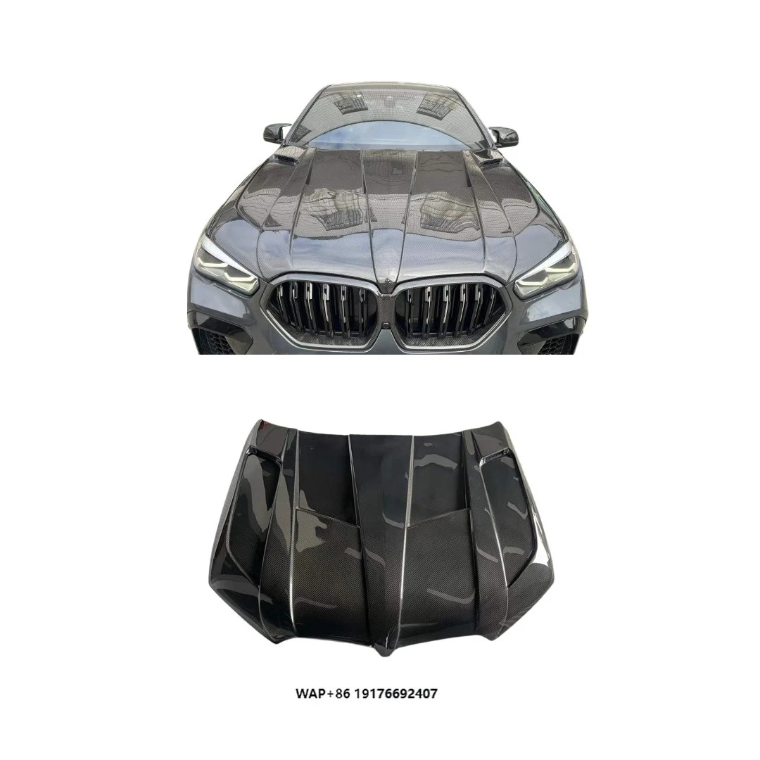 

Высококачественный капот из сухого карбона для X5 G05 X6 G06 X5M X6M, обновленный стиль LD, идеально подходящий для установки, новая версия.