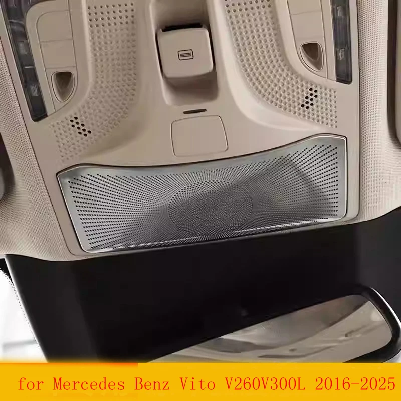 

For Mercedes Benz Vito V260V300L 2016-2025 roof reading lampshade roof stainless steel glitter decorative strip